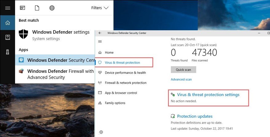 Активируйте переключатель Controlled folder access.