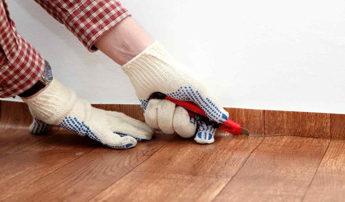 Укладка линолеума