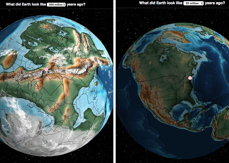 Карта мира миллионы лет назад как выглядела