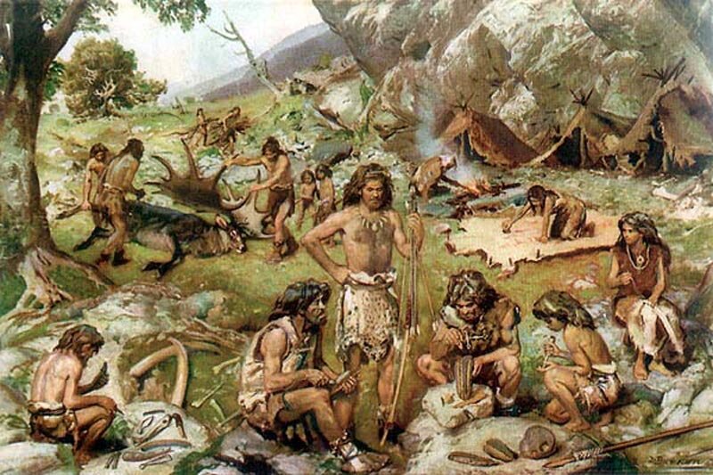 Древнее поселение – охотник с луком. Фото: Википедия.