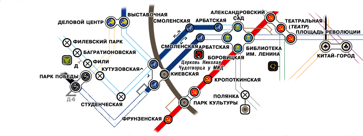 Площадь революции метро схема