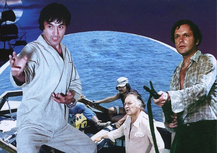 Драки, погони, каратэ, ветер, море... Коллаж на тему «Пиратов XX века» (1979).