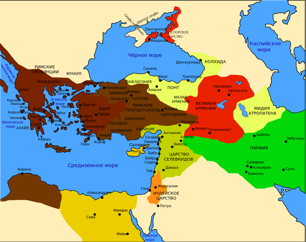 Малая Азия в 89 году до н. э.