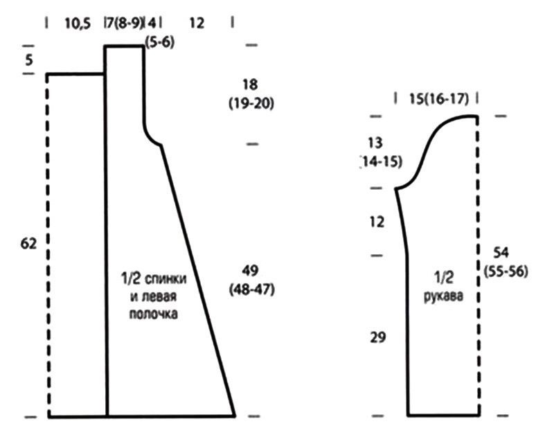 вязание спицами с закругленным низом. полочка рукава. вязание спинки полочки. вязание спинки полочки. выкройка вязаной безрукавки 50 размера.