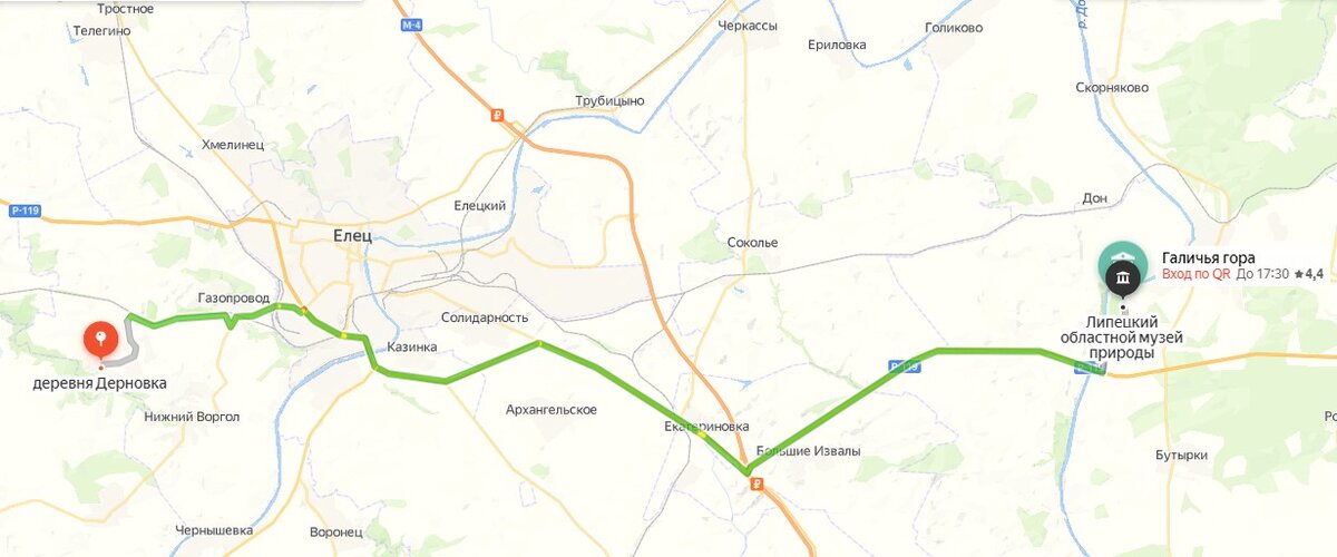 Маршрут от деревни Дерновка у Воргольских скал к музею природы и питомнику хищных птиц