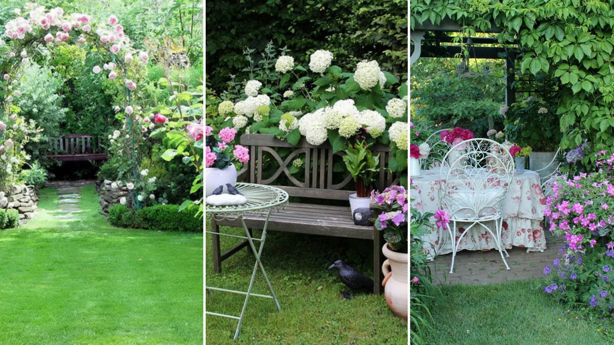 Такие красивые уголки реально сделать на своем участке