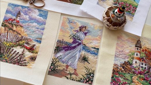 97. Финиш в #спголдпетит6 от Cross Stitch With Luda 🌿 Dimensions 06844 A walk on the beach