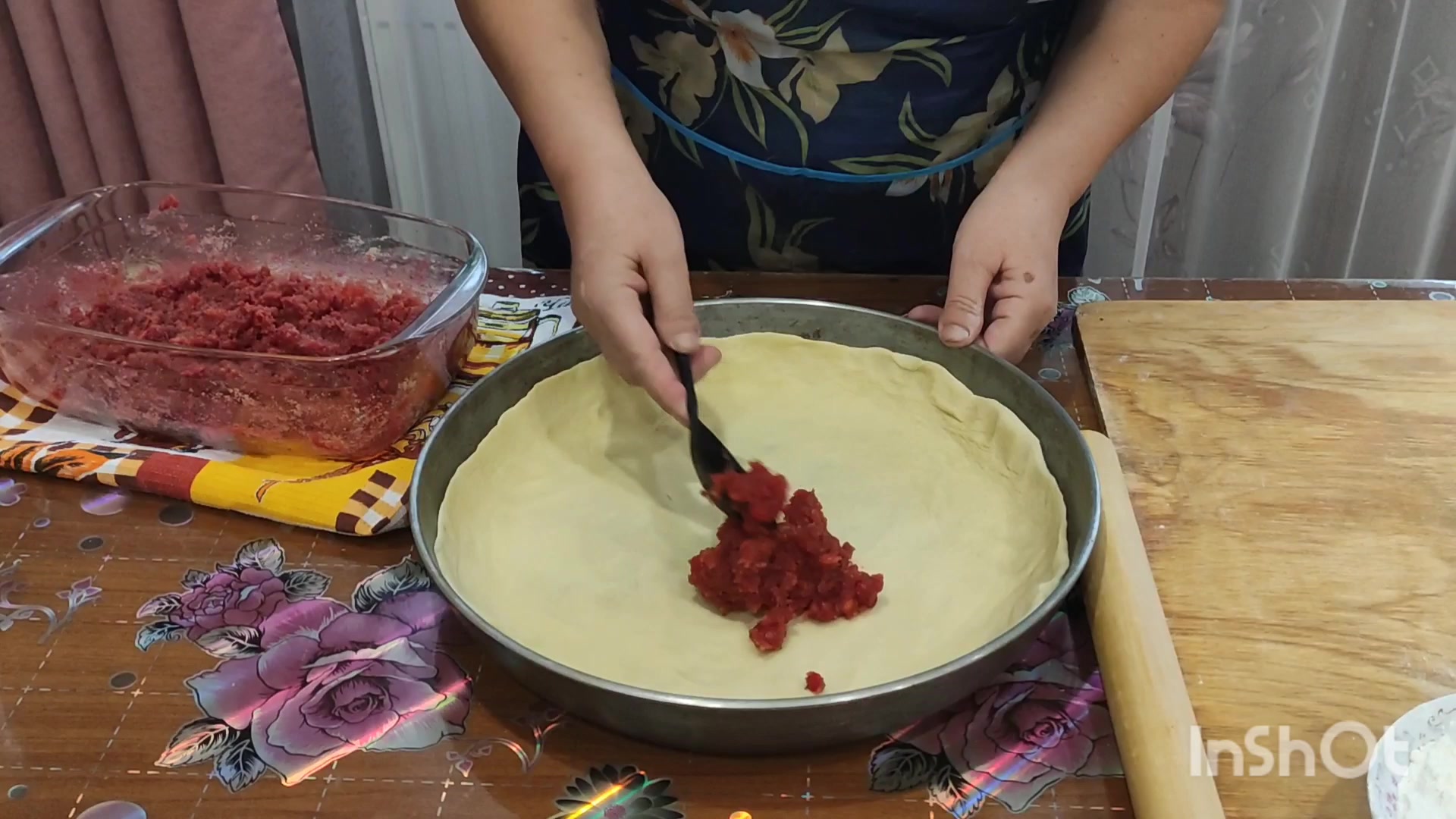 Песочное тесто для пирога с калиной