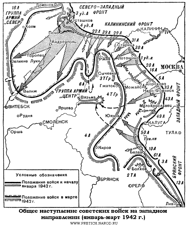 Битва за москву 1941 карта