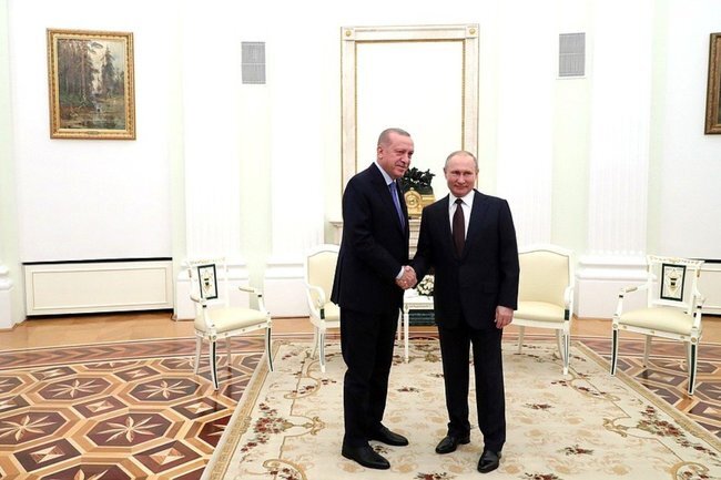    Тайип Эрдоган и Владимир Путин