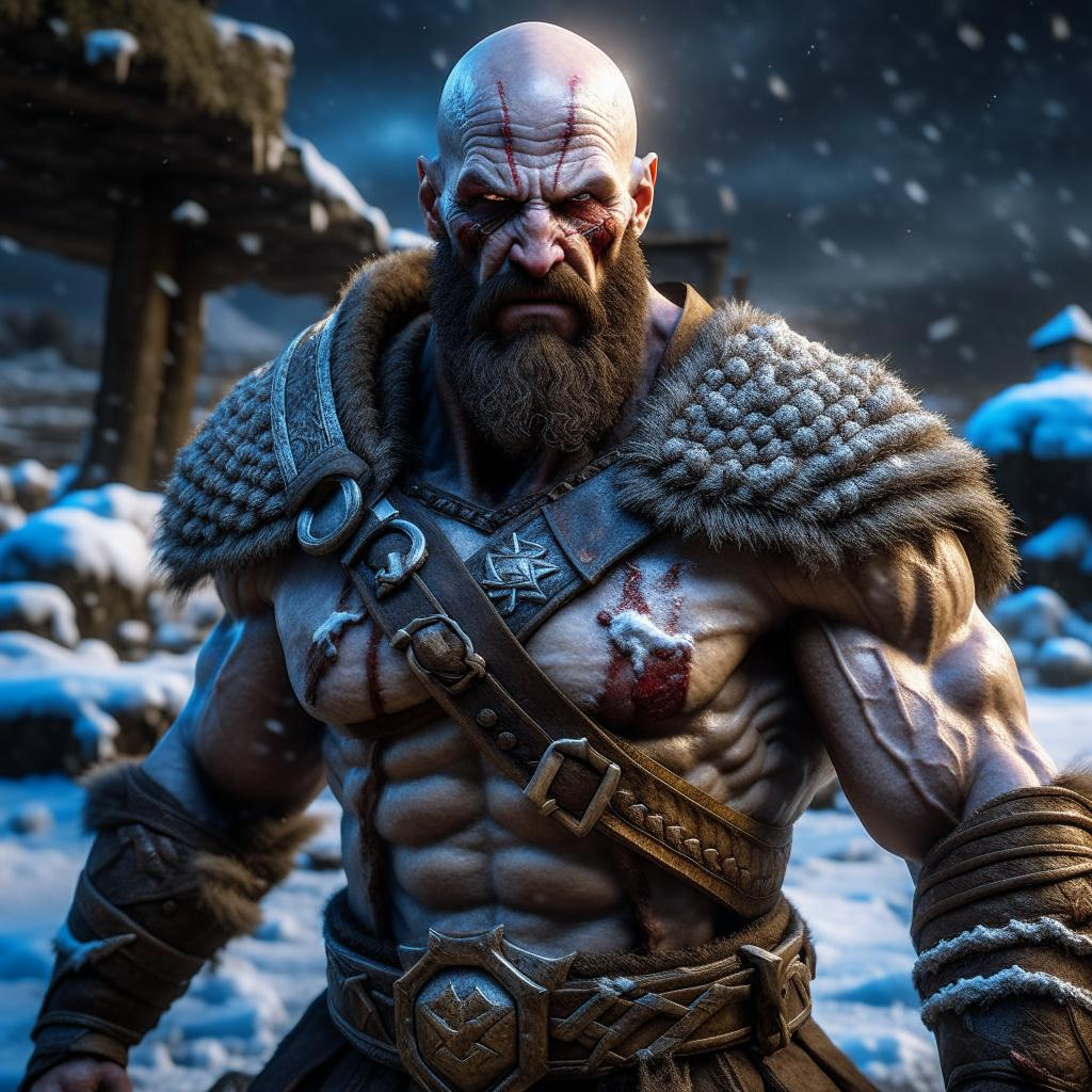 Кратос - бессмертный спартанский воин. God of War красивые арты  сгенерированные нейросетью. | Апельсин | Дзен