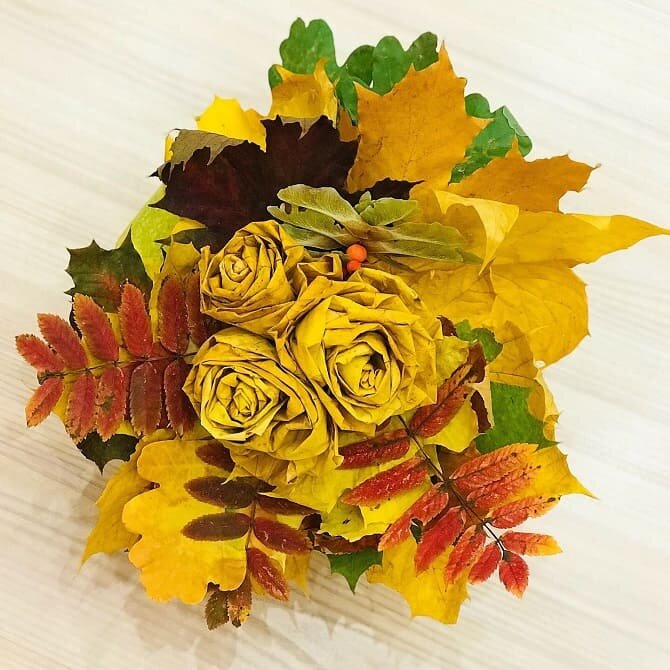 Букеты из осенних листьев: красивые идеи с фото | Joy-Pup - всё самое  интересное! | Дзен