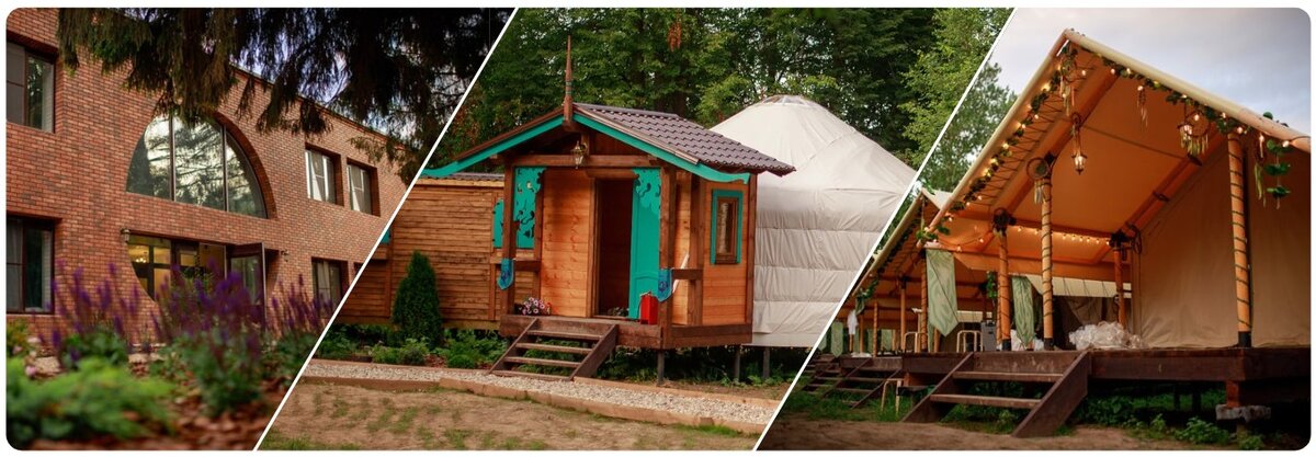 Комфортное проживание в лагере в Подмосковье: корпус, юрты, глэмпинг