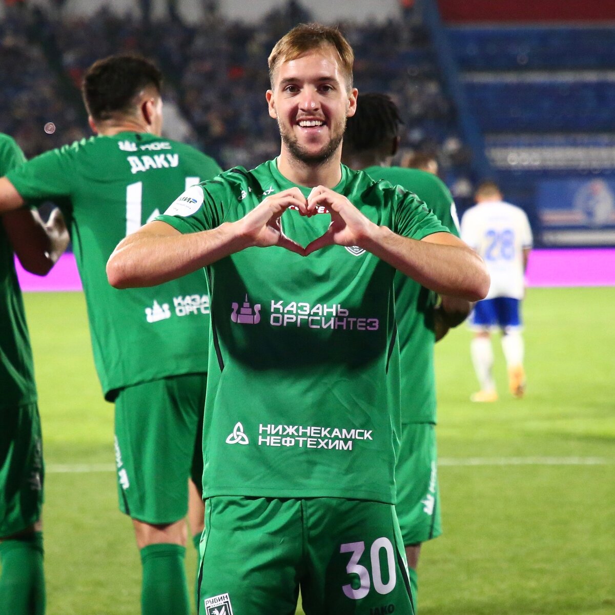 Валентин Вада - автор победного мяча в ворота "Факела". Фото: ФК Рубин.