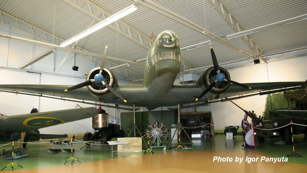 Бомбардировщик Junkers Ju86K  (B 3) в авиационном музее в Швеции «Flygvapenmuseum»
