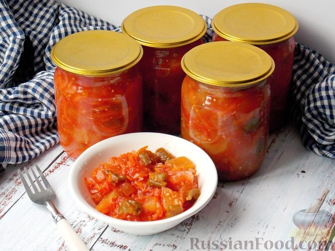 🌶 Перец, фаршированный помидорами, на зиму — рецепт с фото