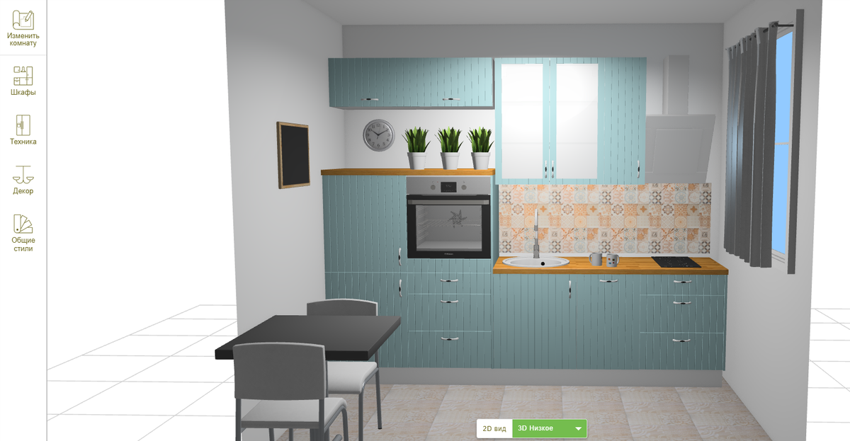 Онлайн планировщик кухни в 3D бесплатно - Roomtodo