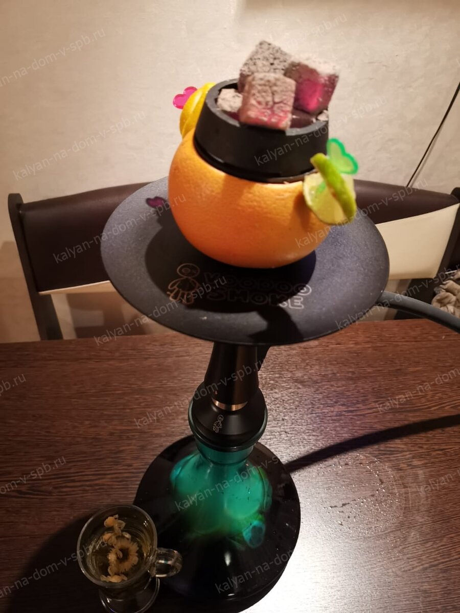 Кальян на фруктовой чаше