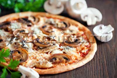 Домашняя пицца с курицей и грибами рецепт – Русская кухня: Паста и пицца. «Еда»