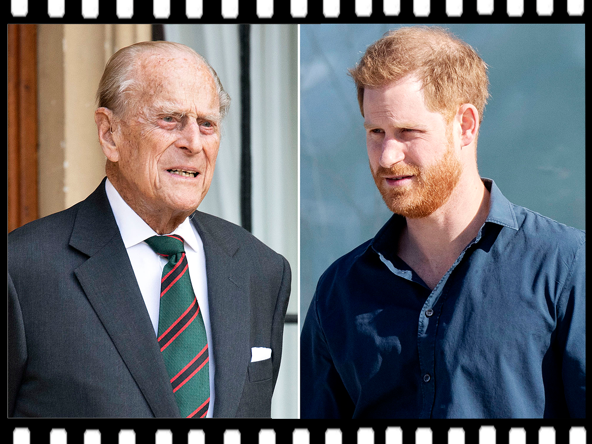 Принц Филипп и принц Гарри, фото: usmagazine.com