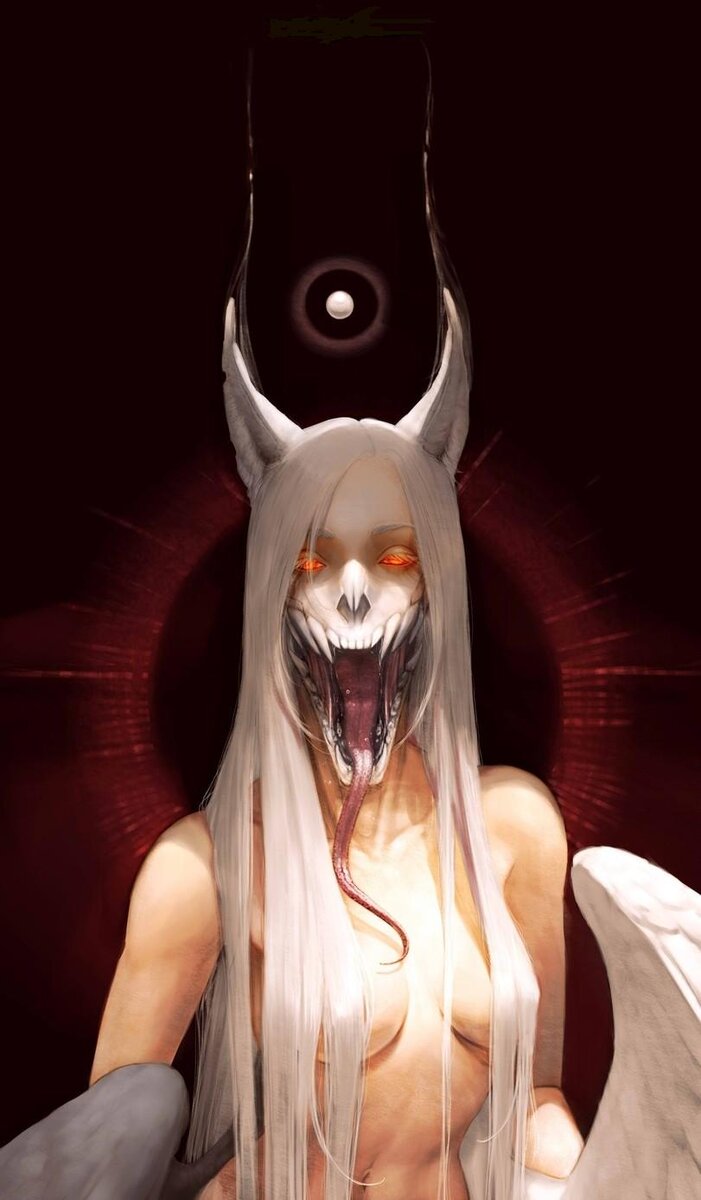 Ну эт она просто злиться. А так она весьма симпатичная с закрытым ртом