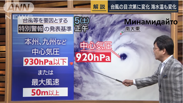 Метеоролог КИДА Масару в студии ANN (TV Asahi) 7 сентября.    https://www.youtube.com/watch?v=0m5ecT9nISs