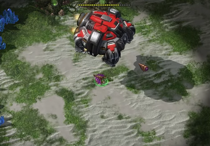 Летящая по воздуху база Терранов.