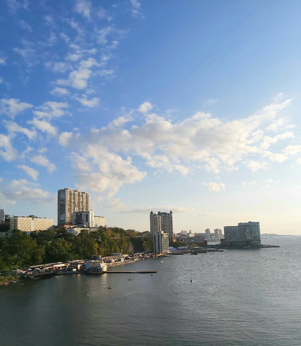 Владивосток. Вид с колеса обозрения на Спортивную набережную.