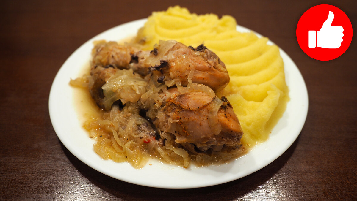 Тушеная картошка в мультиварке с куриным филе