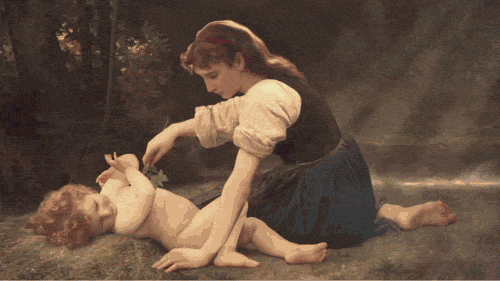 Картина Адольфа Вильяма Бугро «Девочка с ребенком». Источник: liveinternet.ru