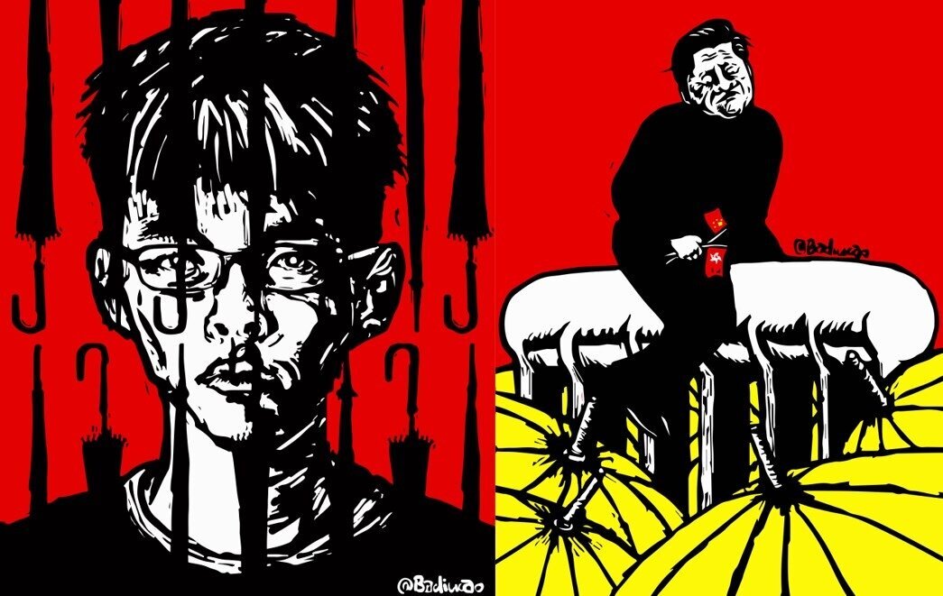 карикатура, нарисованная китайским художником-диссидентом Бадюкао