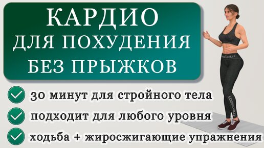 Жиросжигающая тренировка для похудения на 30 минут без прыжков: работаем над стройным телом дома