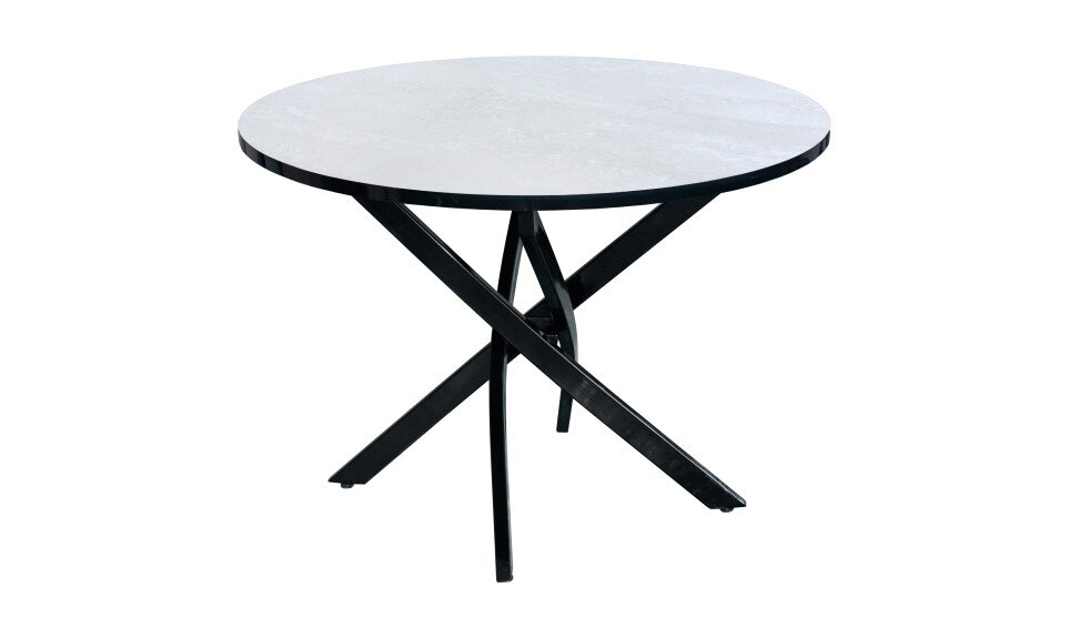 Стол кухонный Лофт-1 Шелковый камень/черный металл