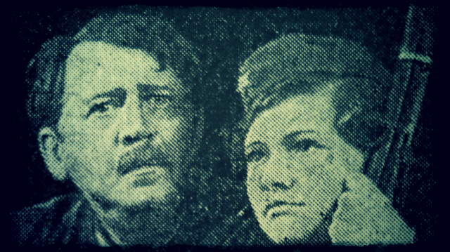 Сцена из спектакля "А зори здесь тихие" Б.Л. Васильева ЦТСА 1971г. Постановка Б.В. Эрина