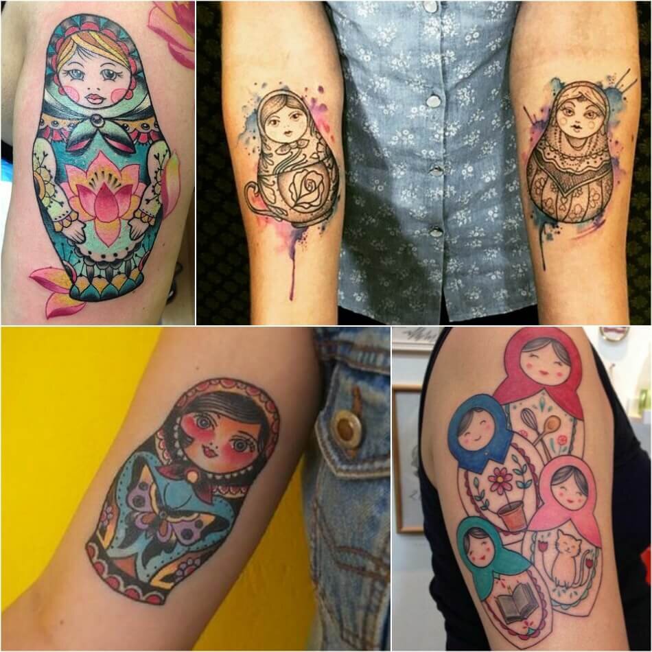 Тату Матрешка - Идеи и Значение Тату с Матрешкой | Tattoo-ideas.ru