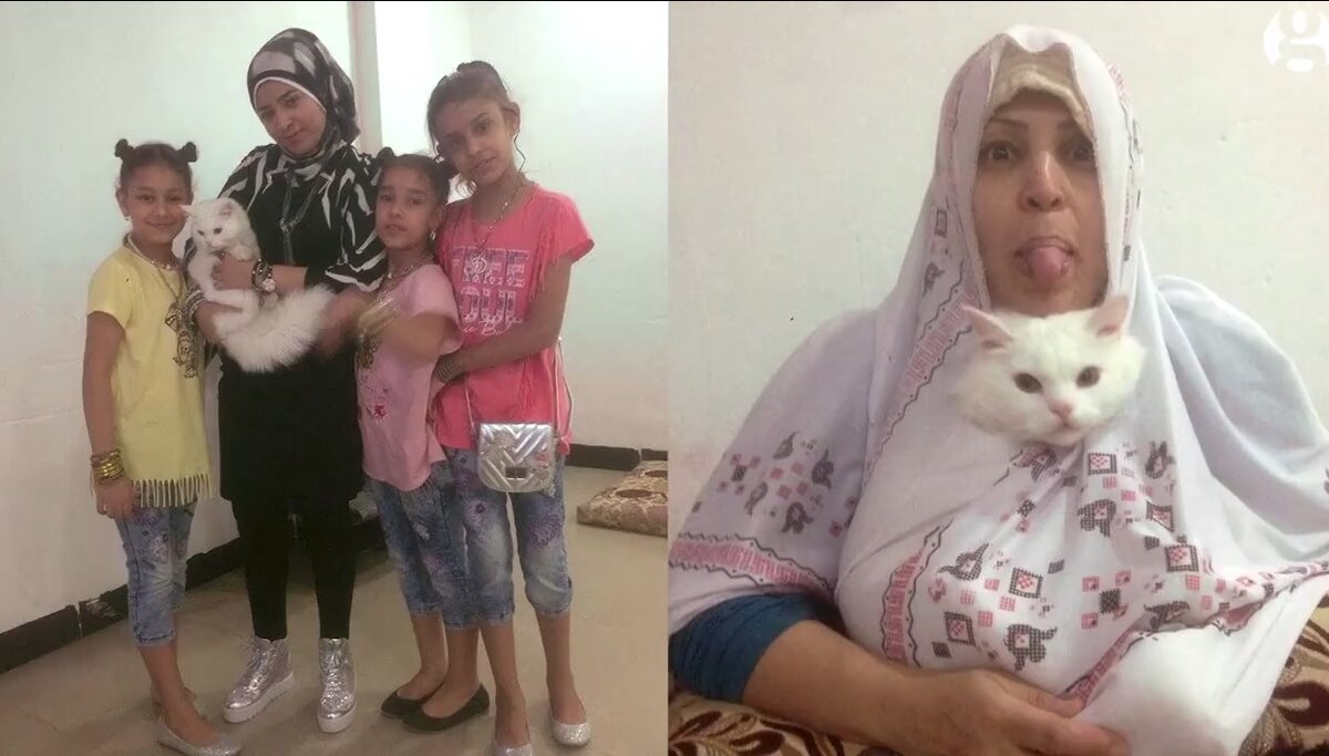 Фото семьи - хозяев кота Кункуша перед отъездом из Ирака