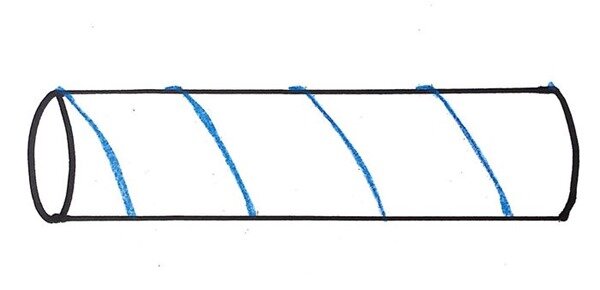 Нить симметрично намотана на цилиндр. Она опоясывает его ровно четыре раза. Окружность цилиндра составляет 4 см, а его длина – 12 см. Найдите длину нити.