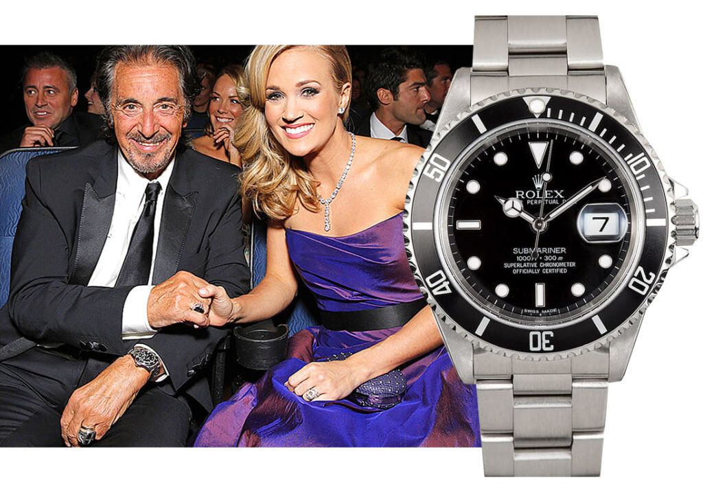 Час актеров. Аль Пачино Rolex. Часы Омега Аль Пачино. Rolex Submariner у звёзд. Часы Аль Пачино ролекс.