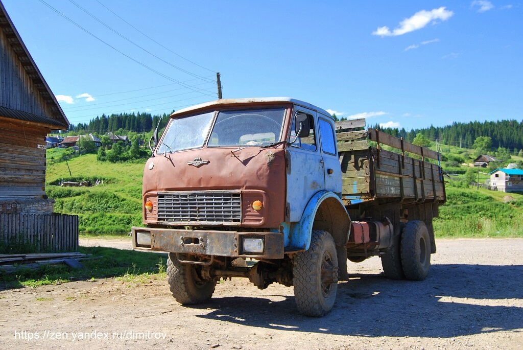 МАЗ-509 переделанный в бортовой грузовик. Пермский край 2018 