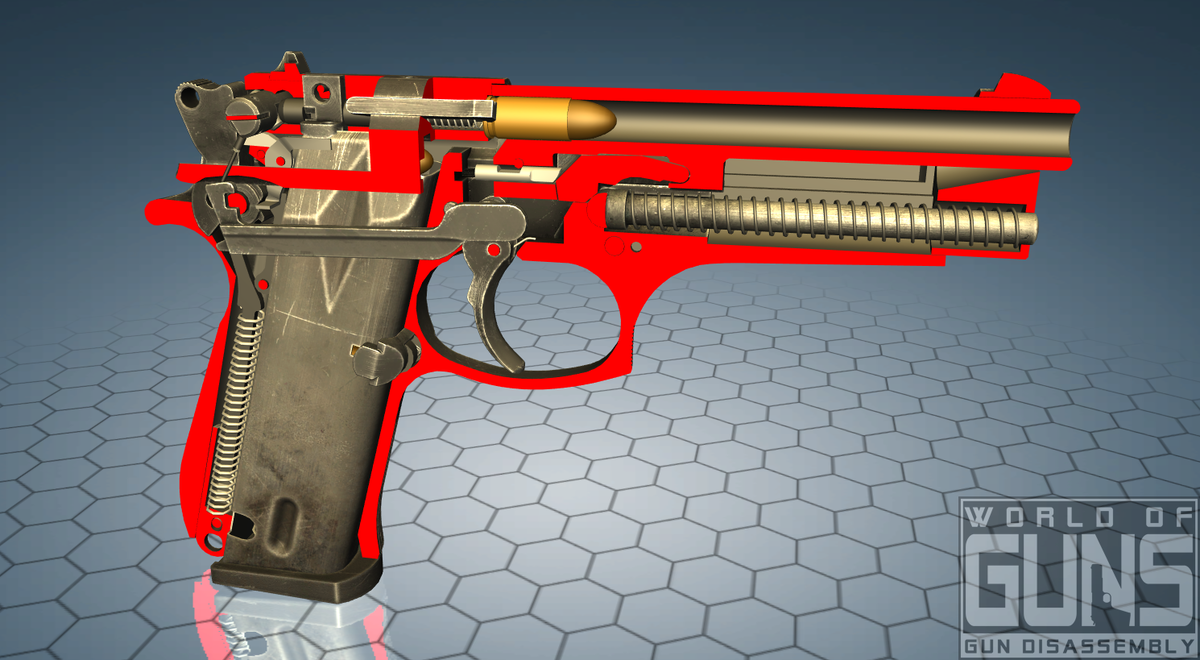 Beretta 92FS. Режим разрезов.