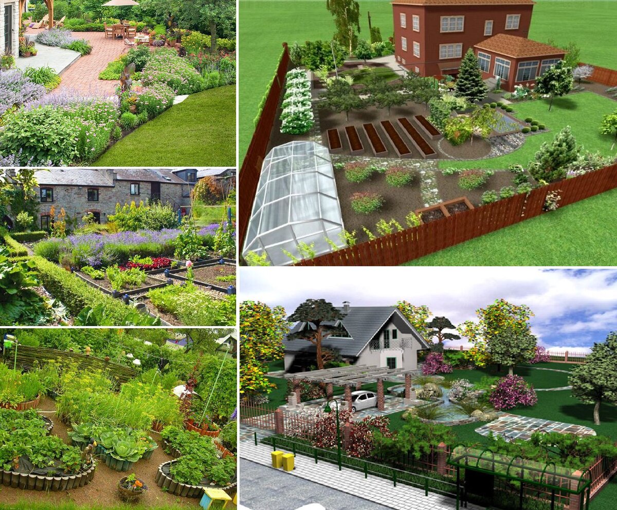 Ландшафтный дизайн огорода и сада на даче: фото и видео идей