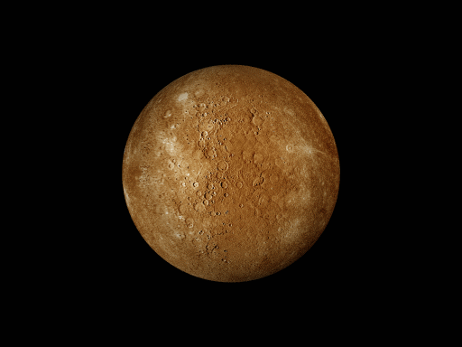 Меркурий в натуральном цвете. Маринер-10 
Источник: Images processed by Ricardo Nunes; source images are in the public domain (NASA). 