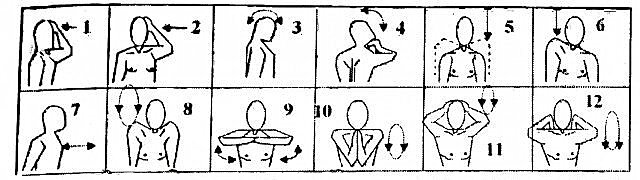 Гимнастика при шейном остеохондрозе в картинках