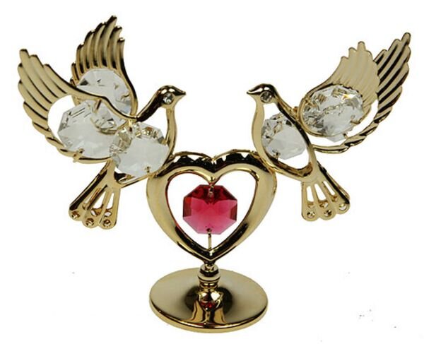 Миниатюра Crystocraft "Голуби с сердцем".