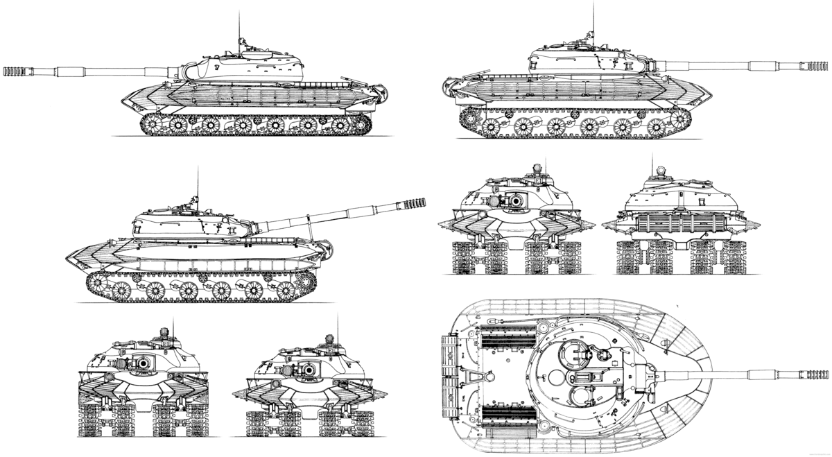 Чертеж танка ис7