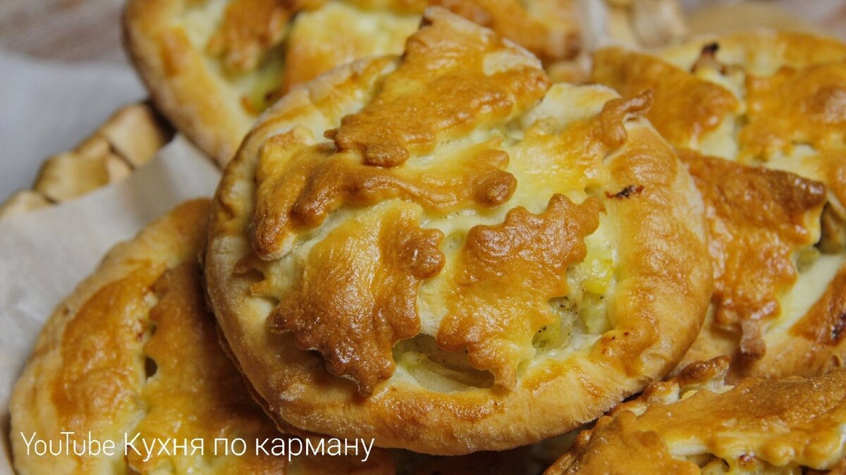 Пирог из курицы, картошки, сыра и лука в духовке