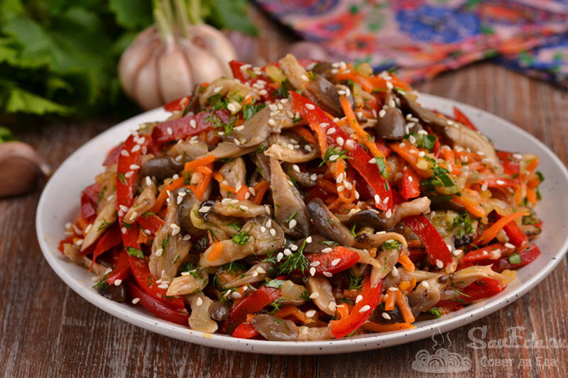 Салат с говядиной и грибами — рецепт с фото