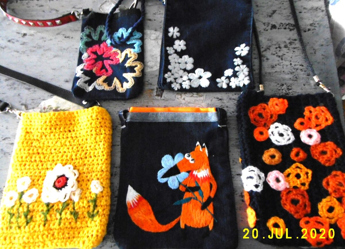 Вариантов прогулочных сумочек может быть масса! Фото автора.