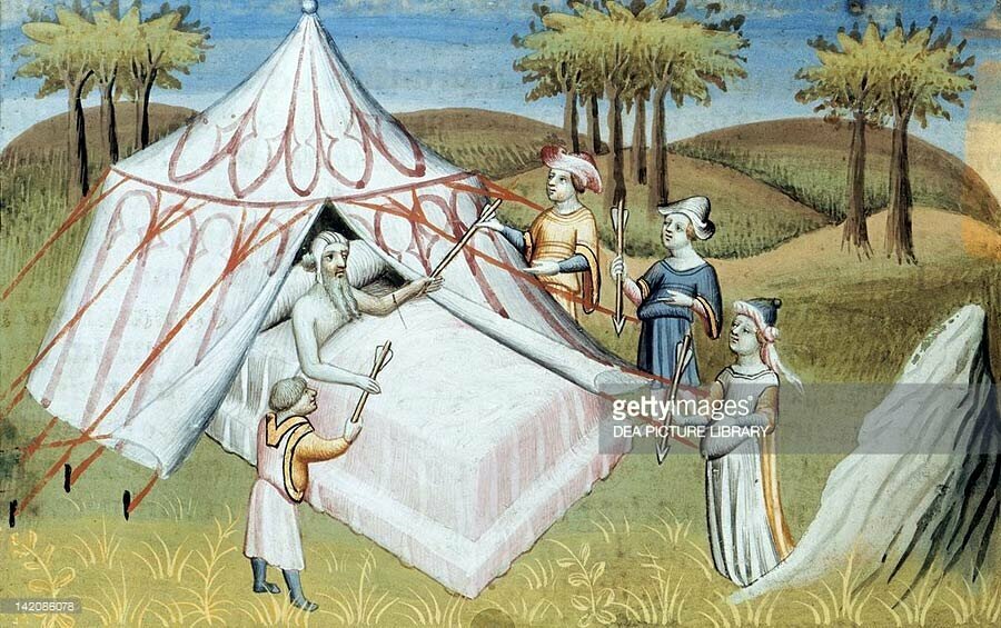 иллюстрация Марко Поло -сон Великого Хана в шатре