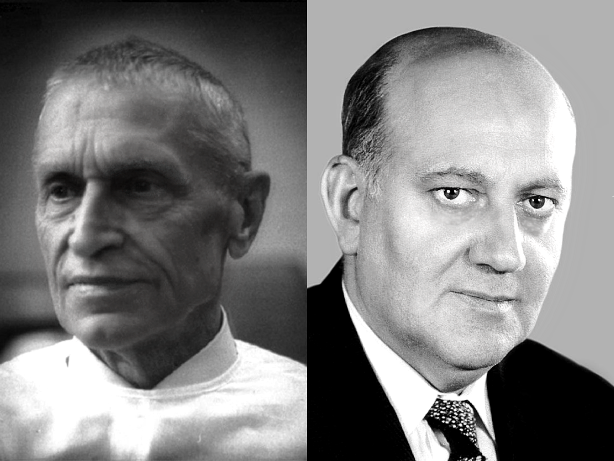 Слева - Н.М. Амосов, справа - Я.А. Бендет